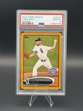 PSA 10! 2012 TOPPS UPDATE CHRIS SALE ORANGE Chicago White Sox #/210