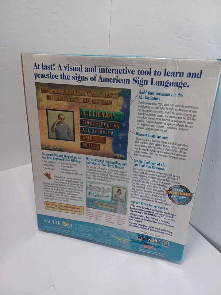 New The American Sign Language Dictionary Multimedia 2000 Inc CD Macintosh PC  - Image 2 of 4