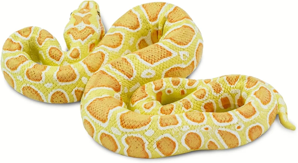 Albino Burmese Python Figurine - Lifelike 5.5" Snake Figure - Educational Toy fo - Изображение 4 из 4