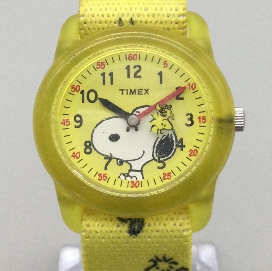 Timex Peanuts Kids Watch 29mm Yellow Snoopy Woodstock Time