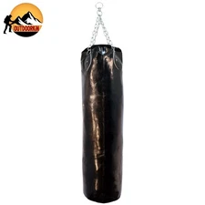 Heavy Duty Black Punching Bag With Chains Brand New Boxing