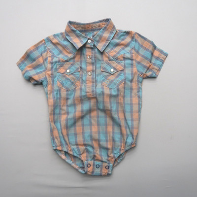Wrangler Baby Girl Western Shirt Size 12 Months Pearl Snap Rodeo Cotton