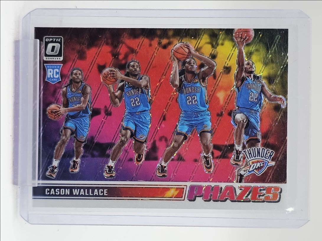 CASON WALLACE 2023-24 DONRUSS OPTIC ROOKIE PHAZES SP THUNDER #4 RC Q5480