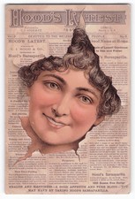 1886 Hood's Sarsaparilla Quack Medicine Advertising Card P.T. Barnum Era Antique