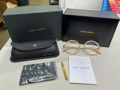 Linda Farrow - Milky Peach / Rose Gold Eyeglasses - LFL239 C61