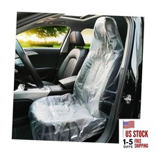 100 PCS Disposable Car Seat Covers, Dustproof Plastic Auto Seat Protective