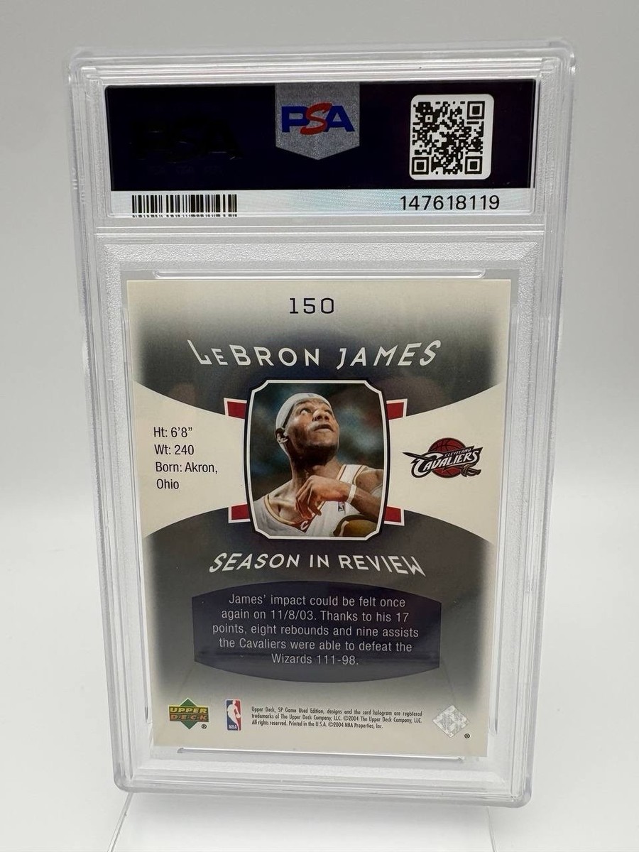 その他 Lebron james 2004 PSA 9 2004-05 SP GAME USED LEBRON JAMES SEASON IN REVIEW #150 /999 PSA 9