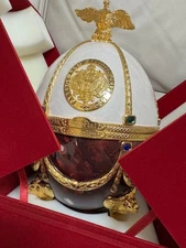 Ladoga Imperial Collection Vodka Empty Bottle Imperial Egg With Box White Ruby