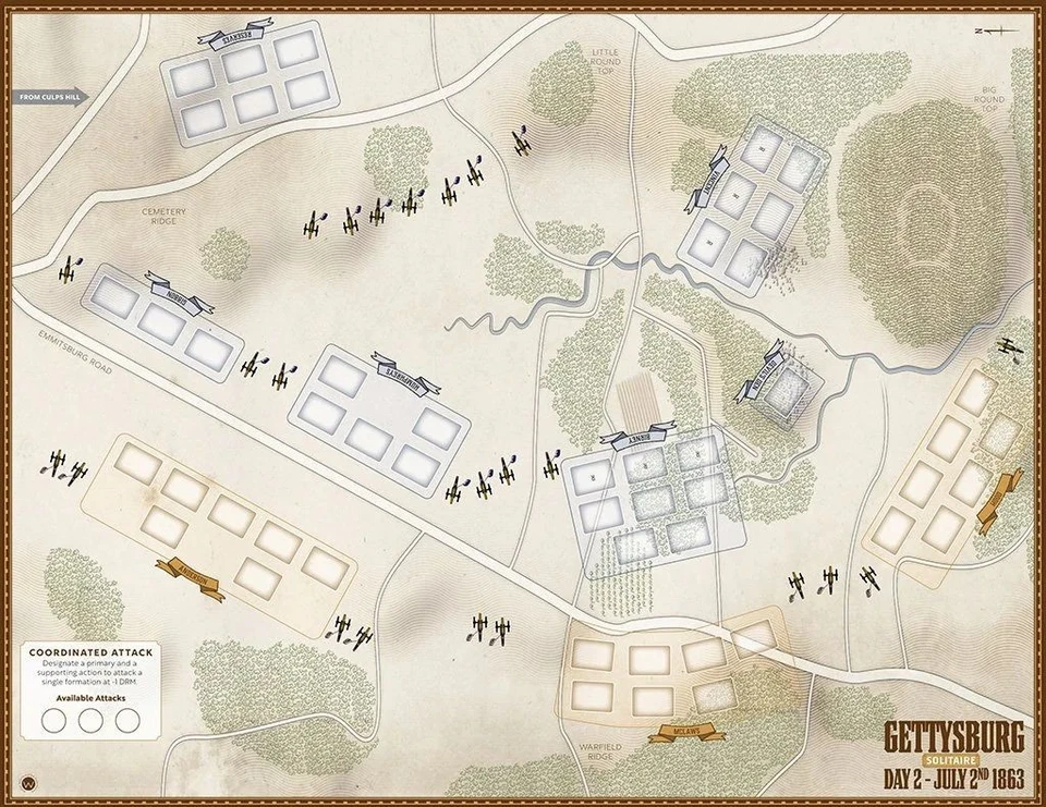 Worthington Games Gettysburg Solitaire Boxed Version 2025 NISW Fast Shipping - Image 4 of 4