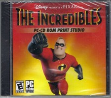 ITHistory SOFTWARE The INCREDIBLES Print Studio Disney Pixar IBM Win 98 Me XP