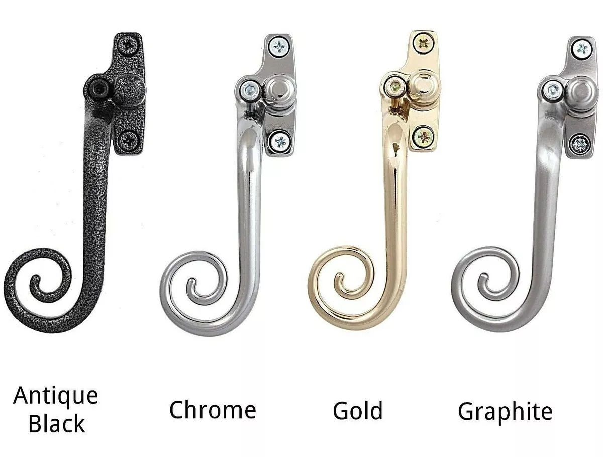 Monkey Tail Espag Window Handle Casement Curly Crittall Metal uPVC