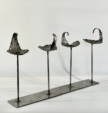 Original Brutalist Steel Sculpture Post Modern Art