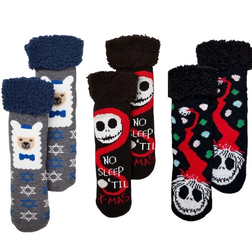 Lange gemütliche Damen-Hüttenschuhe Weihnachten, wählen Sie NBC oder Lama - Bild 1 von 10