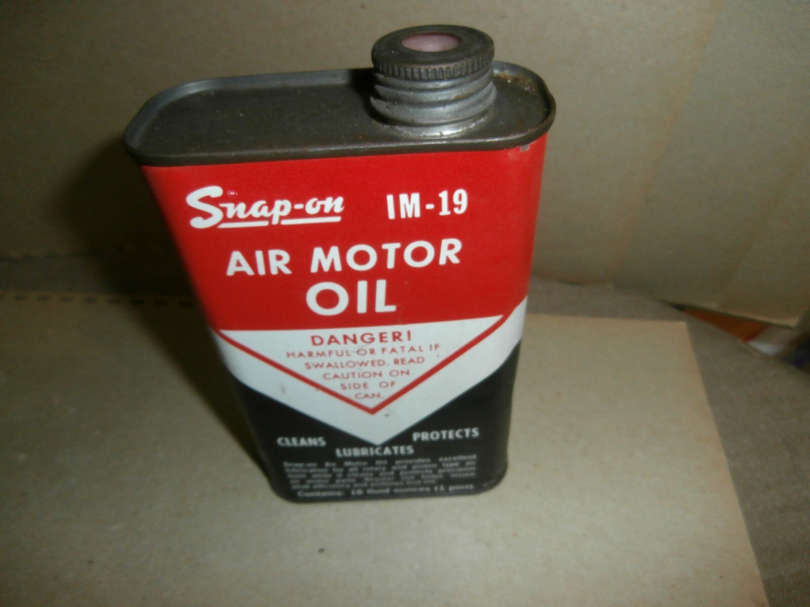 Vintage SnapOn Snap On Air Motor Oil Metal Empty Can eBay