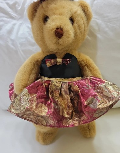 Vintage Dakin Bär Rosyln Zylinderkleid Plüschtier Stofftier 1992 - Bild 2 von 10