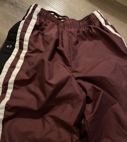 Holloway Track Wind Pants Kids Sz YS Green Athletic Lined Maroon Pockets UNISEX - Picture 2 of 9