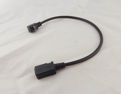 1pcs Up Direction 90 Degree Angle Micro USB 5 Pin Male To Female Extension Cable - Picture 2 of 6