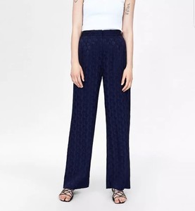 zara navy blue trousers