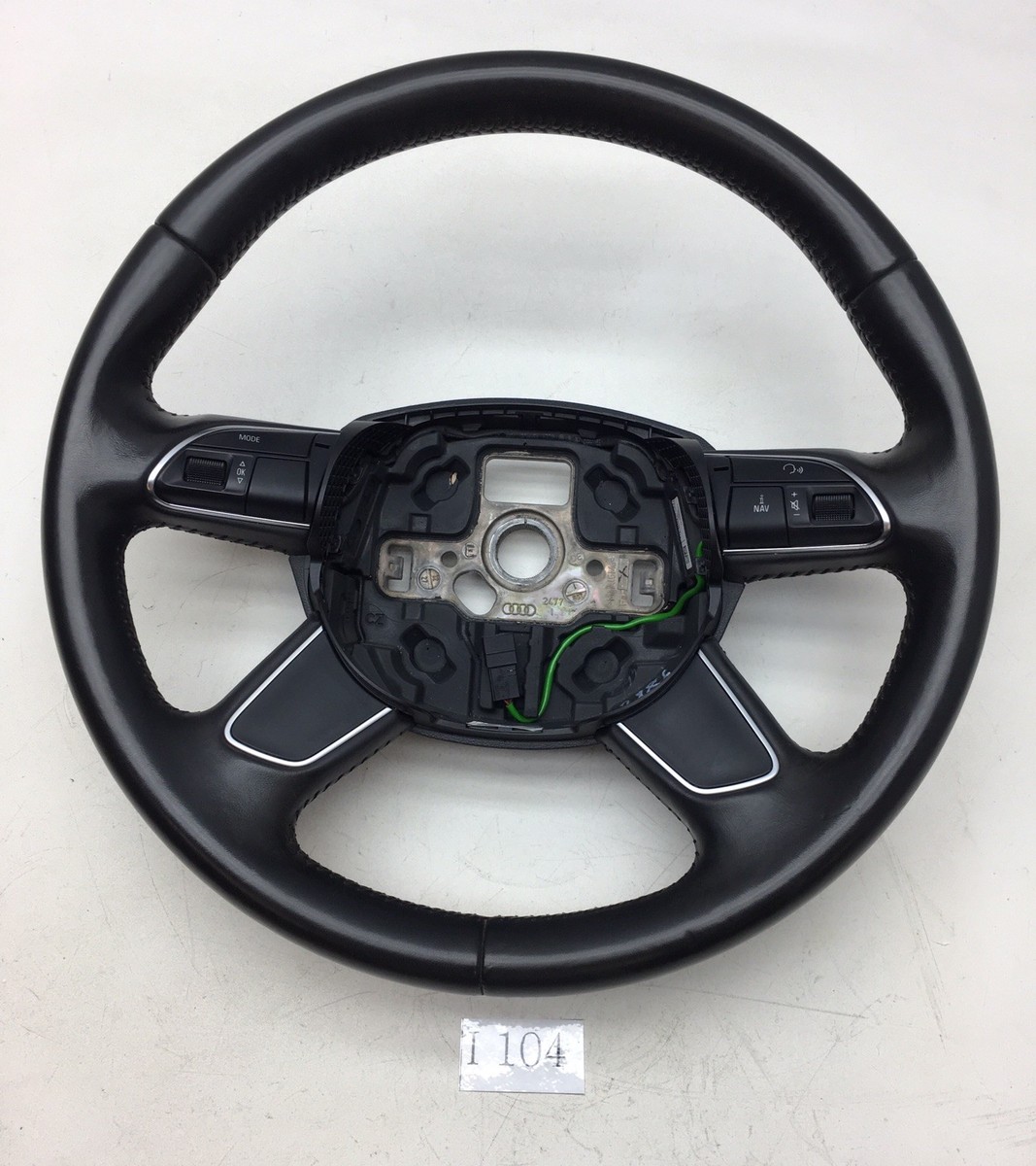 2013 2014 2015 2016 AUDI A4 S4 BLACK LEATHER STEERING WHEEL OEM