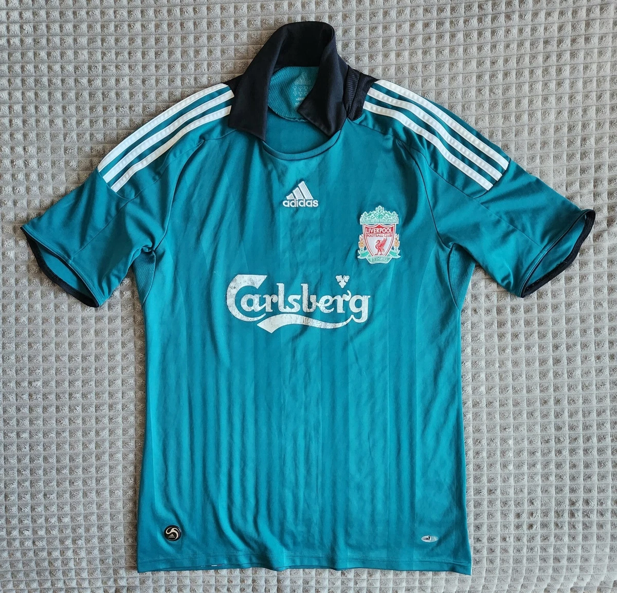 green carlsberg liverpool shirt