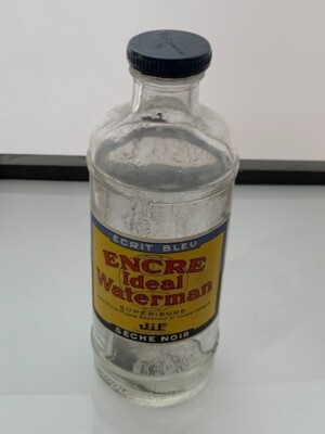 Waterman Encre Ideal Superieure JiF Ecrit Bleu Seche Noir 16oz, France (e494)