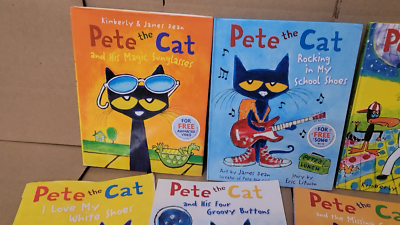 Lot of 5 Pete the Cat Paperback/Hardcover Books~James Dean/Eric
