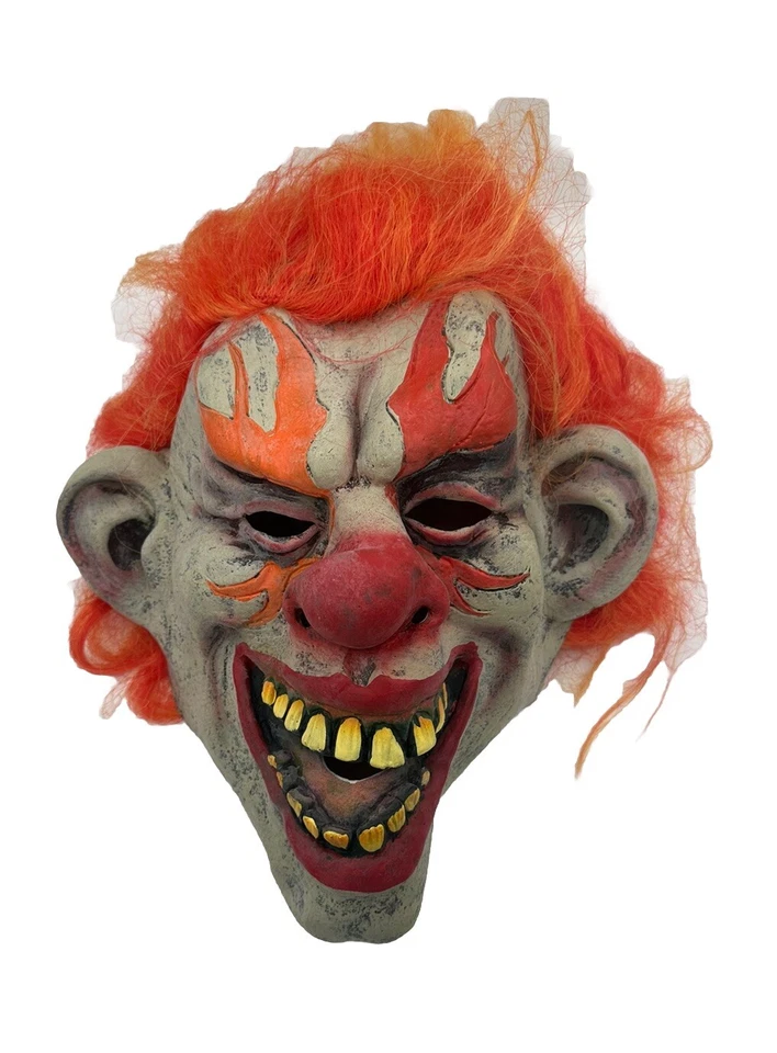 Creepy Evil Scary Halloween Clown Mask Rubber Latex Horror - Image 2 of 4