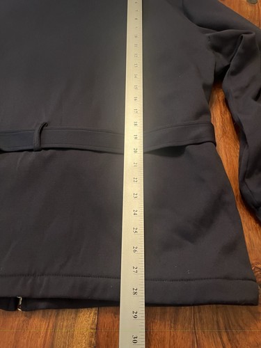Ralph Lauren Women's M Navy Blue Wool Full-Zip Jacket Coat Belt W Buckle Hooded - Picture 8 of 14
