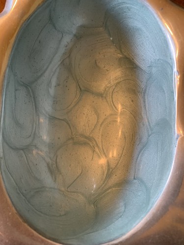 Osterhase Hase silber hellblau Schale Schale Aluminium Artwares auf dem Rücken - Bild 7 von 8