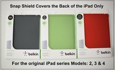 Belkin Ultra Thin Snap Shield Back Cover for Apple iPad 2 3 & 4 Black Red Green