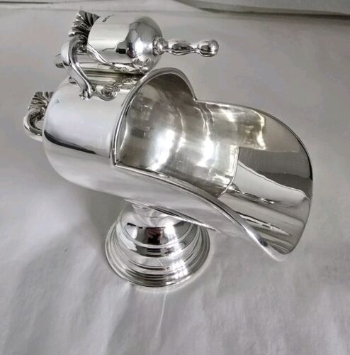 Vintage solid sterling silver sugar Scuttle & Scoop. Sheffield 1985. By R A L - Picture 15 of 24