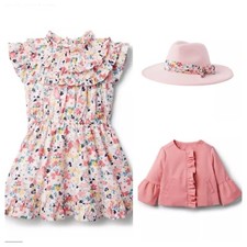 Janie Jack Floral Ruffle Set