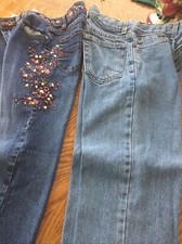 Girls Size 8 Denim Jeans Lot Of 2 French Laundry Faded Glory