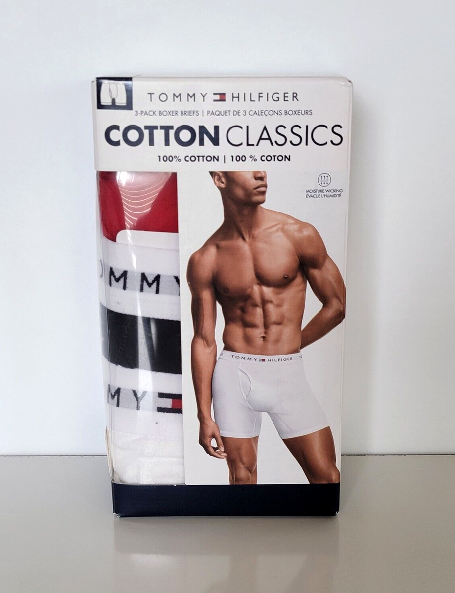 (取寄) トミーヒルフィガー メンズ コットン クラシックス 3-パック ボクサー ブリーフ   men Cotton Classics 3-Pack Boxer Brief Storm 3 Pack Tommy Hilfiger Cotton Classic Boxer Brief Multicolor Size