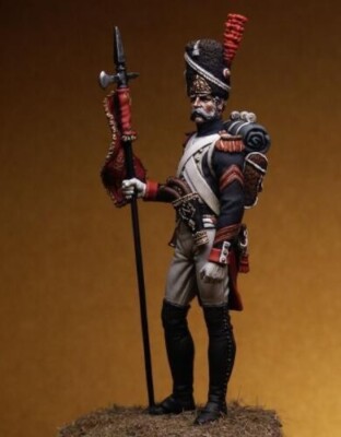 1/24 Scale 75mm Unpainted Resin Figure French Guard Model Unassembled