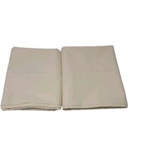 Set 0f 2 Yellow Polycotton Fabric Pillowcases. 20 X 31 Standard/ Queen