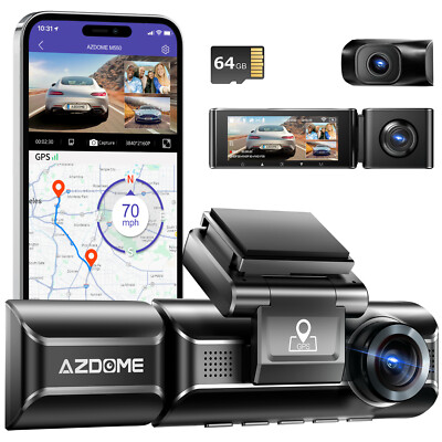 AZDOME Channel True 4K Dash Cam Ultra HD With WiFi GPS