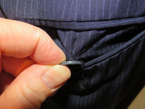 Saks Fifth Avenue Zegna Cloth Blue Striped Silk Blend Two Button Suit 40R - Picture 15 of 18