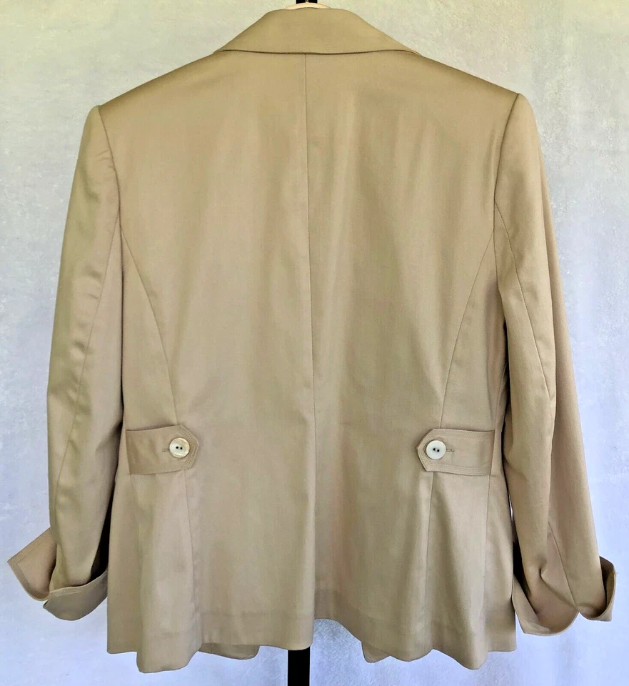 Trousers Etc New York Womens Jacket Size 8 Tan Open Front Blazer Career - Image 2 of 4