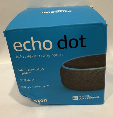 Echo Dot (3rd Gen) | Smart speaker with Alexa | Charcoal