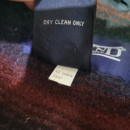 Vintage Lands End Wool Blend Lined Green Chore Jacket Parka Medium 38-40 FLAWED - Picture 5 of 6