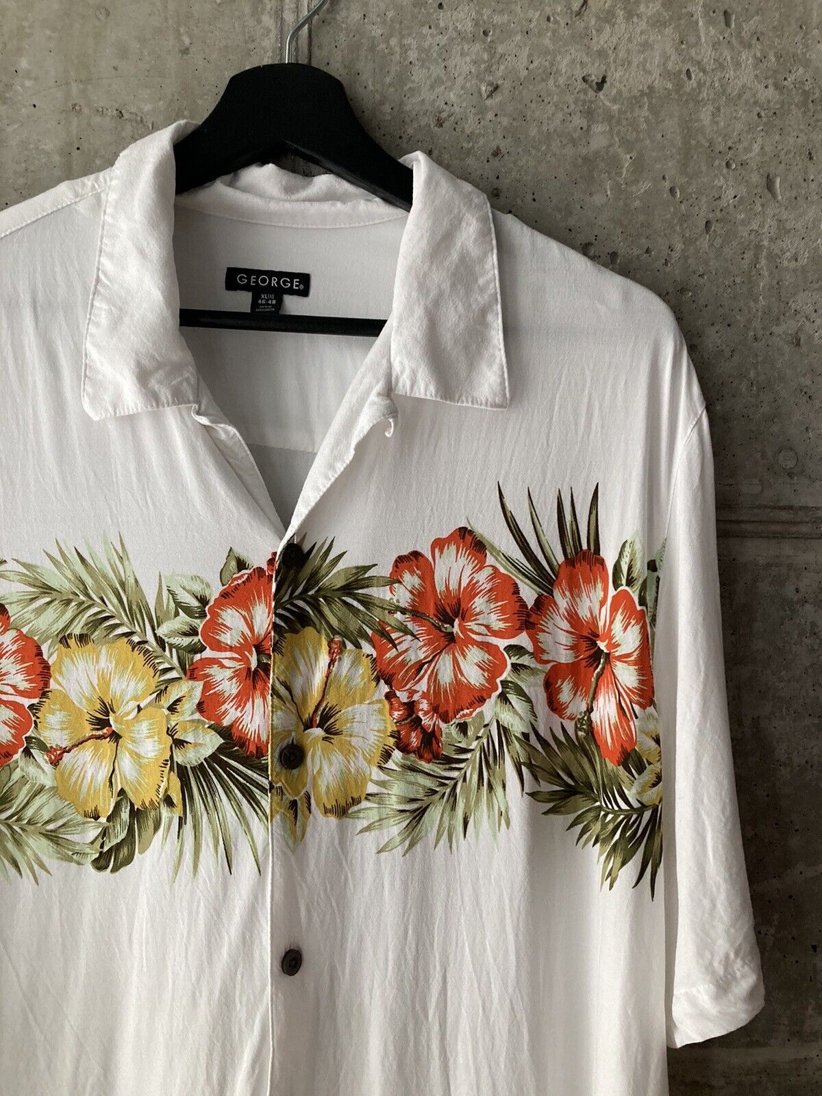 Men’s George Button Up Shirt Size XL Hawaiian Sho… - image 2