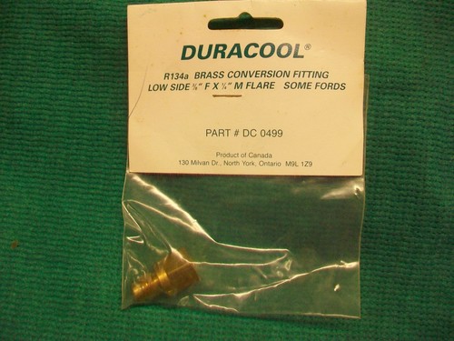 DURACOOL 134A  BRASS CONVERSION FITTING LOW SIDE 3/8" FX 1/4" M FLARE SOME FORDS - Bild 1 von 6