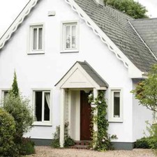 Sandtex White Smooth Masonry Paint Outside Rainproof Waterproof External 1L