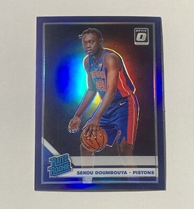 2019-20 Panini Donruss Optic Sekou Doumbouya #164 Purple Prizm Rated Rookie 