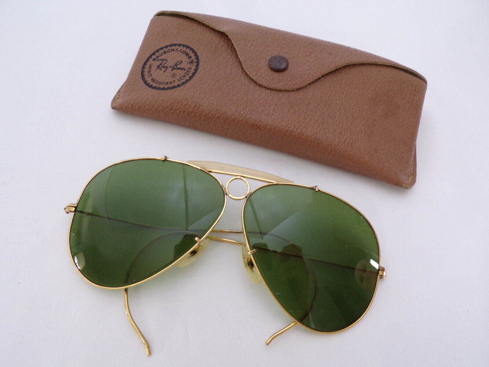 VINTAGE RAY BAN BULLET HOLE AVIATOR SUNGLASSES 10… - image 12