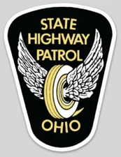 2 Inch Non-Reflective Ohio State Patrol Police Logo Sticker Decal