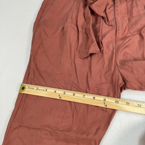 Cartonnier Pants Womens 2 Rust Anthropologie Crop Trousers High Rise Tie Waist - Picture 9 of 12