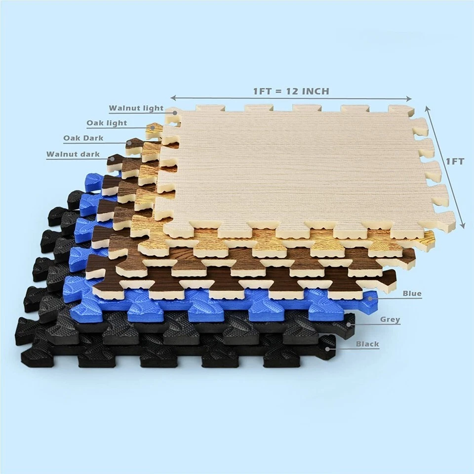 Yes4All 12,16,36 SQ.FT Puzzle Exercise Mat for Home Gym, EVA Interlocking Foam F - Image 4 of 4