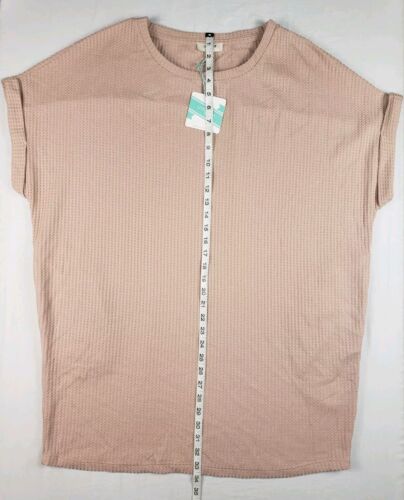 Umgee Women’s Beige Textured Top Shirt Size Large - Picture 2 of 8